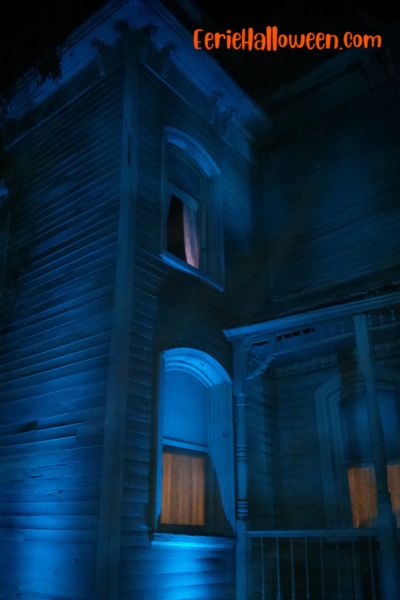 haunted house at night