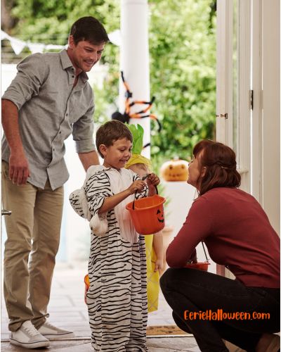 trick-or-treating to meet the neighbors